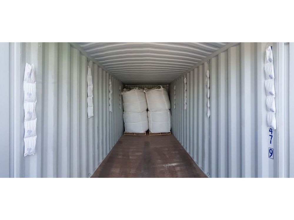 Sacos desecantes para transporte, almacenamiento y logística